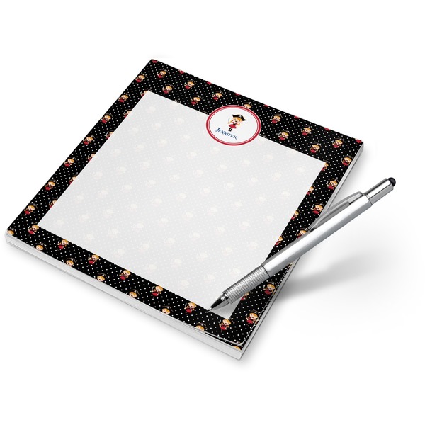 Custom Girl's Pirate & Dots Notepad (Personalized)