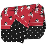 Girl's Pirate & Dots Dining Table Mat - Octagon - Set of 4 (Double-SIded) w/ Name or Text