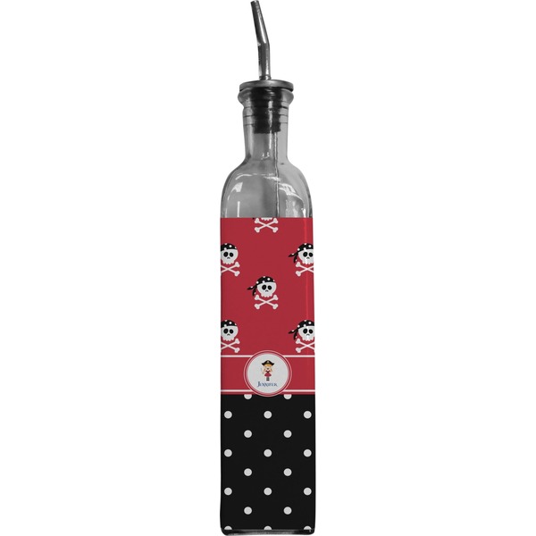 Custom Girl's Pirate & Dots Oil Dispenser Bottle (Personalized)