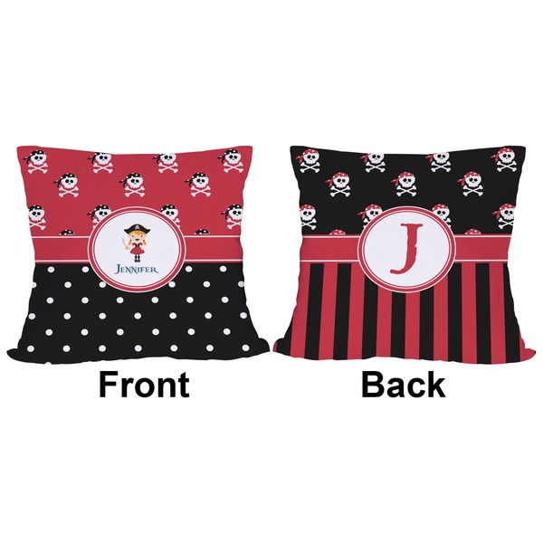 Girl's Pirate & Dots Outdoor Pillow - 20x20