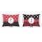 Girl's Pirate & Dots  Outdoor Rectangular Throw Pillow (Front and Back)