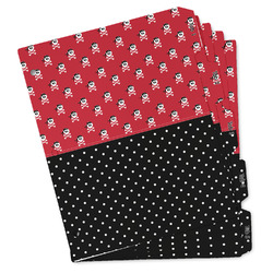 Girl's Pirate & Dots Binder Tab Divider Set (Personalized)