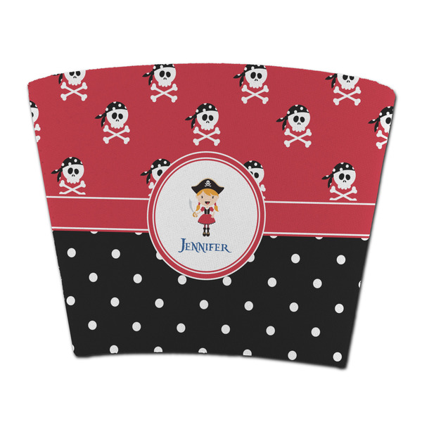 Custom Girl's Pirate & Dots Party Cup Sleeve - without bottom (Personalized)