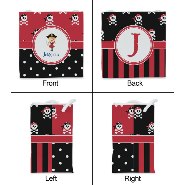 Girl's Pirate & Dots Party Favor Gift Bag - Matte - Approval