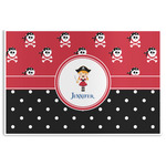 Girl's Pirate & Dots Disposable Paper Placemats (Personalized)