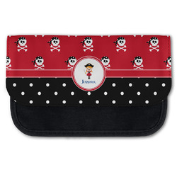 Girl's Pirate & Dots Canvas Pencil Case w/ Name or Text