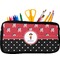Girl's Pirate & Dots Neoprene Pencil Case - Small w/ Name or Text