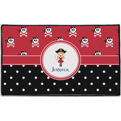 Girl's Pirate & Dots Door Mat - 60"x36" (Personalized)