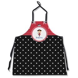 Girl's Pirate & Dots Apron Without Pockets w/ Name or Text