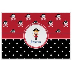 Girl's Pirate & Dots Laminated Placemat w/ Name or Text