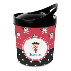 Girl's Pirate & Dots Plastic Ice Bucket (Personalized)