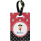 Girl's Pirate & Dots Personalized Rectangular Luggage Tag