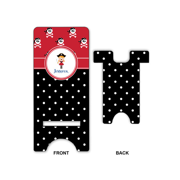 Girl's Pirate & Dots Phone Stand - Front & Back