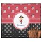 Girl's Pirate & Dots Picnic Blanket - Flat - With Basket