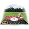 Girl's Pirate & Dots Picnic Blanket - with Basket Hat and Book - in Use