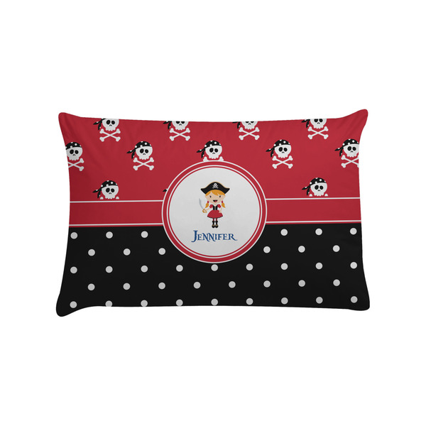 Custom Girl's Pirate & Dots Pillow Case - Standard (Personalized)