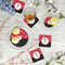Girl's Pirate & Dots Plastic Party Appetizer & Dessert Plates - In Context