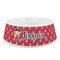 Girl's Pirate & Dots Plastic Dog Bowl - Medium (Personalized)