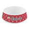 Girl's Pirate & Dots Plastic Dog Bowl - Small (Personalized)