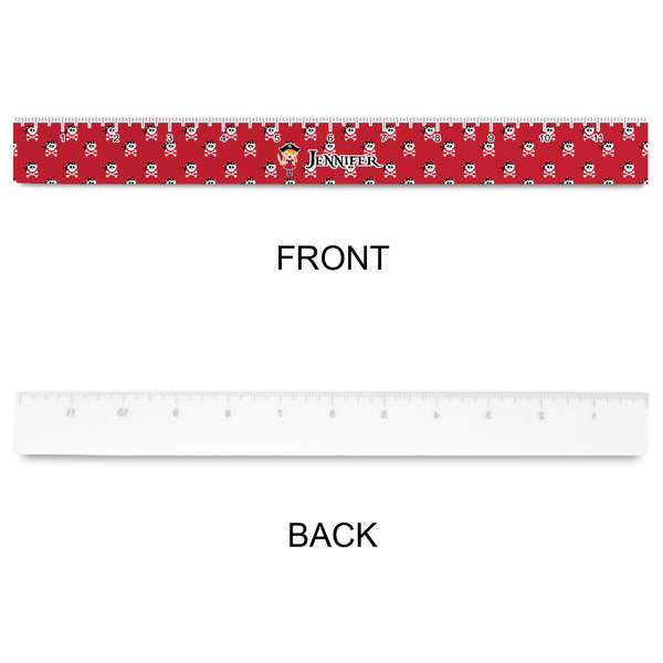 Girl's Pirate & Dots Plastic Ruler - 12" - APPROVAL