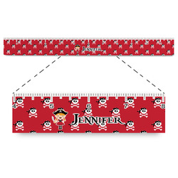 Girl's Pirate & Dots Plastic Ruler - 12" (Personalized)