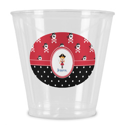 Girl's Pirate & Dots Plastic Shot Glass (Personalized)