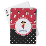 Girl's Pirate & Dots Playing Cards (Personalized)