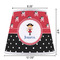 Girl's Pirate & Dots Poly Film Empire Lampshade - Dimensions