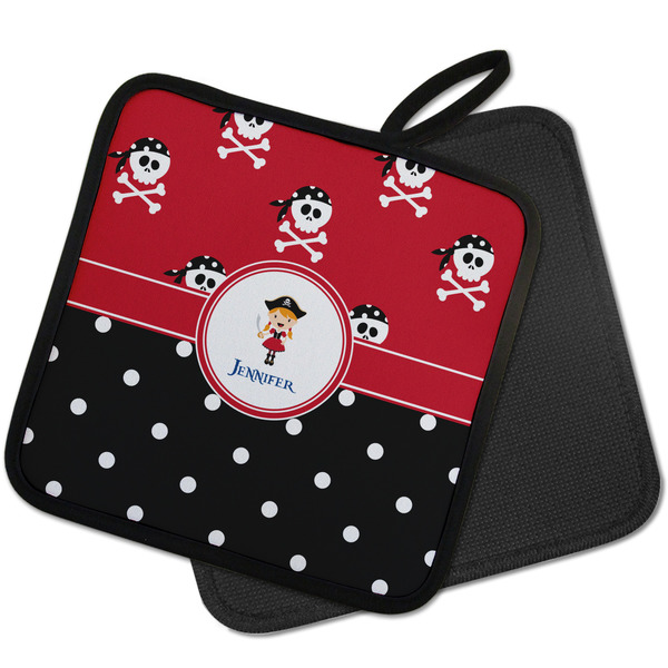 Girl's Pirate & Dots Pot Holders - PARENT MAIN