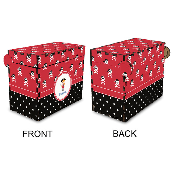 Girl's Pirate & Dots Recipe Box - Full Color - Approval