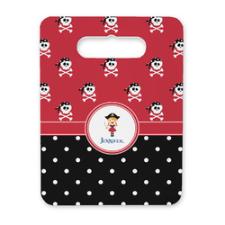 Girl's Pirate & Dots Rectangular Trivet with Handle (Personalized)