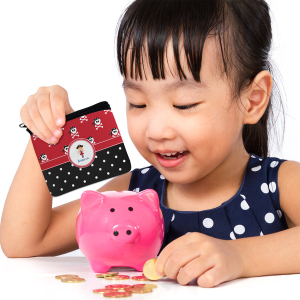 Girl's Pirate & Dots Rectangular Coin Purses - LIFESTYLE (child)