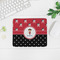 Girl's Pirate & Dots Rectangular Mouse Pad - LIFESTYLE 2