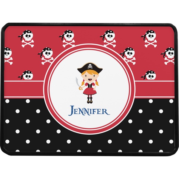 Girl's Pirate & Dots Rectangular Trailer Hitch Cover (Personalized)
