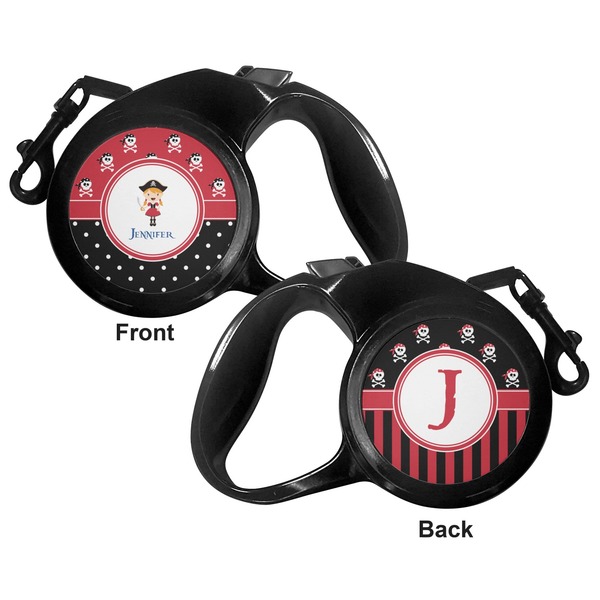 Girl's Pirate & Dots Retractable Dog Leash - Medium Large - Apvl