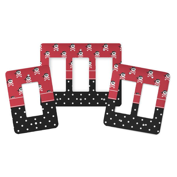 Girl's Pirate & Dots Rocker Light Switch Covers - Parent - ALL VARIATIONS
