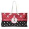 Girl's Pirate & Dots Large Rope Tote Bag - Front View