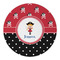 Girl's Pirate & Dots Round Paper Coaster - Approval