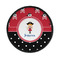 Girl's Pirate & Dots Iron On Round Patch w/ Name or Text