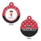 Girl's Pirate & Dots Round Pet ID Tag - Large - Approval
