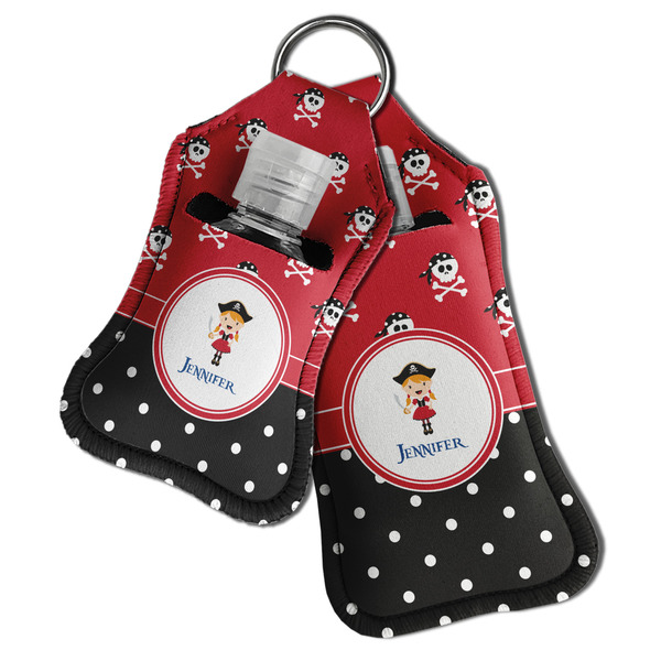 Girl's Pirate & Dots Sanitizer Holder Keychain - Both in Case (PARENT)