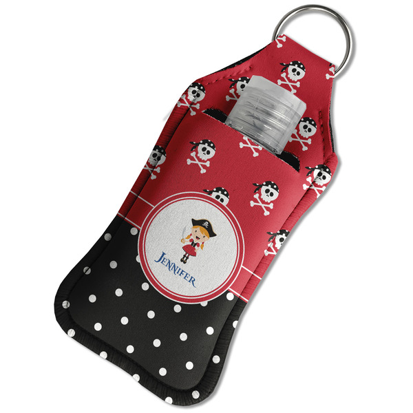 Girl's Pirate & Dots Sanitizer Holder Keychain - Large in Case