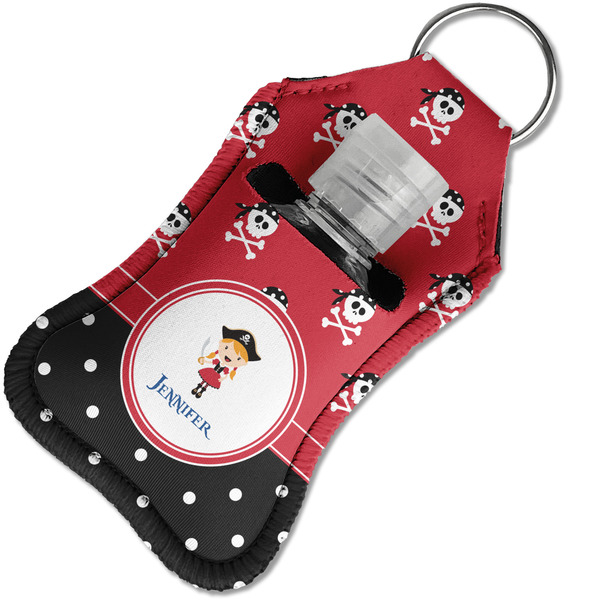 Girl's Pirate & Dots Sanitizer Holder Keychain - Small in Case