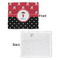 Girl's Pirate & Dots Security Blanket - Front & White Back View