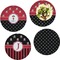 Girl's Pirate & Dots Set of Lunch / Dinner Plates