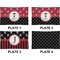 Girl's Pirate & Dots Set of Rectangular Dinner Plates (Approval)