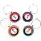 Girl's Pirate & Dots Wine Charms (Set of 4) (Personalized)