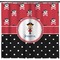 Girl's Pirate & Dots Shower Curtain (Personalized) (Non-Approval)