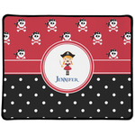 Girl's Pirate & Dots Large Gaming Mouse Pad - 12.5" x 10" (Personalized)