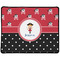 Girl's Pirate & Dots Large Gaming Mouse Pad - 12.5" x 10" (Personalized)